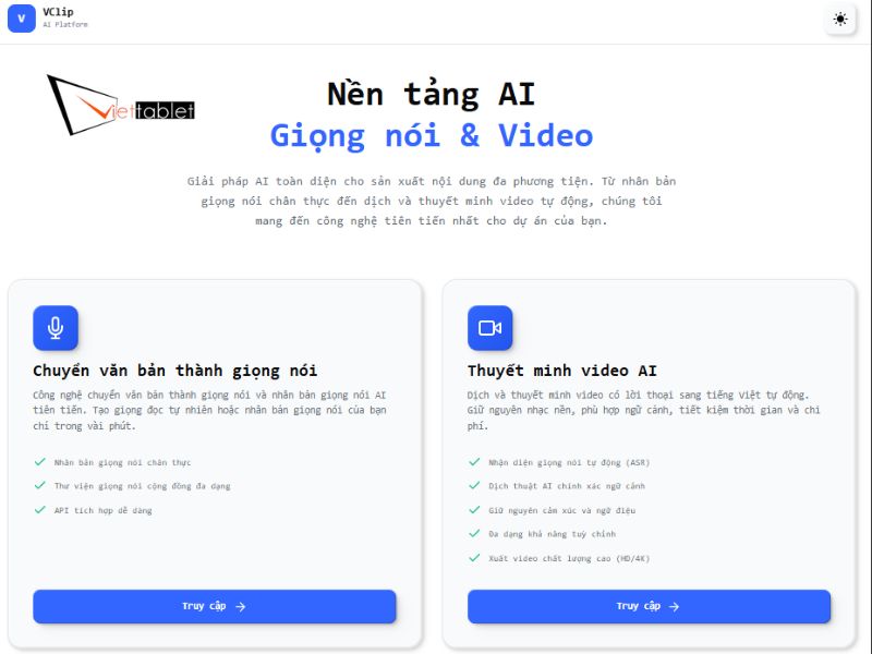 Bước 1: Lựa chọn công cụ hỗ trợ tạo giọng nói AI