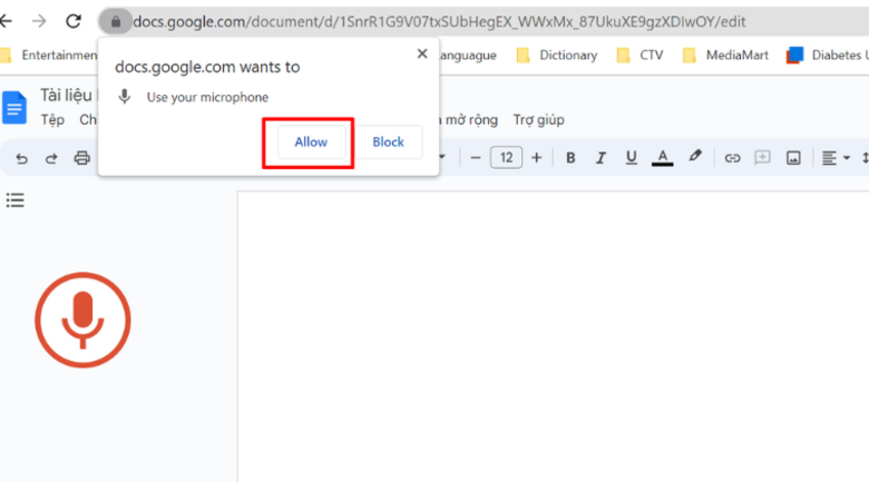 Google Docs Voice Type là nhập liệu bằng giọng nói trên Google Tài liệu