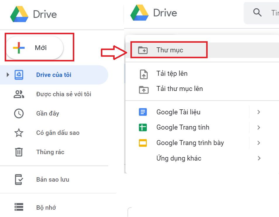 Sắp xếp các tệp và thư mục trên Google Drive