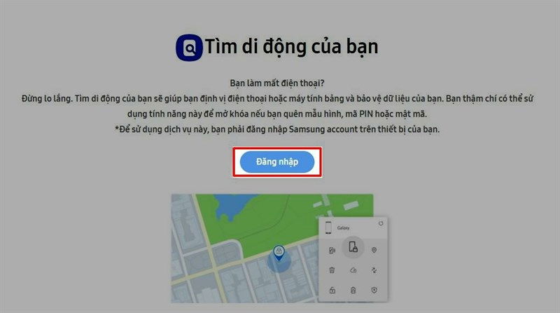 Sử dụng Samsung Find My Mobile