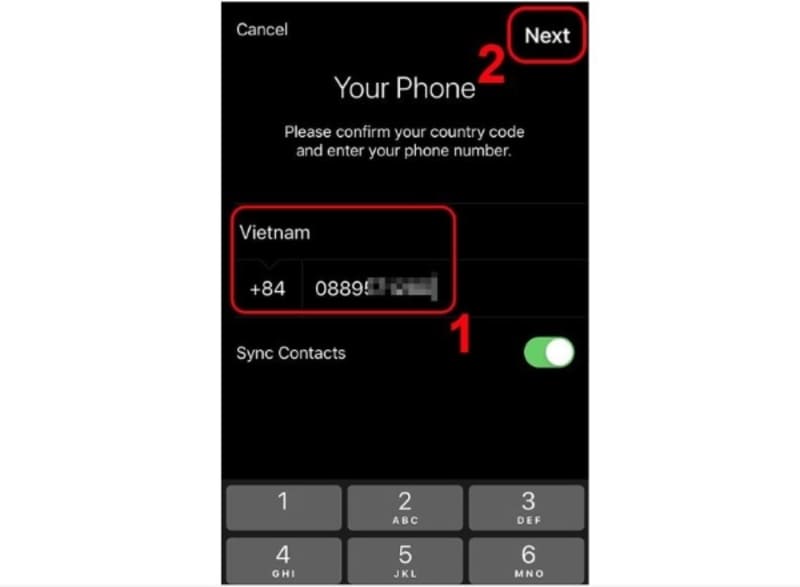 Kiểm tra và nhập lại số điện thoại đúng định dạng