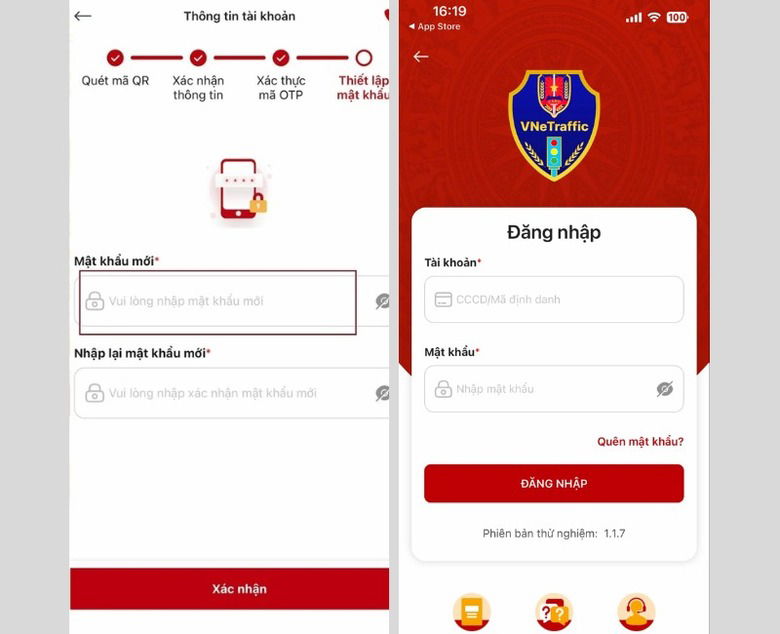 Thiết lập mật khẩu và hoàn tất đăng ký tài khoản