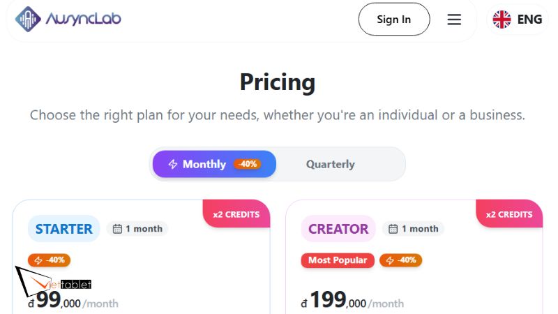 AusyncLab có miễn phí không?