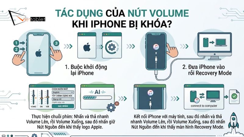 Nút Volume có tác dụng gì khi iPhone bị khóa?