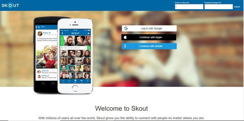 SKOUT - Kết nối bạn bè quốc tế theo sở thích