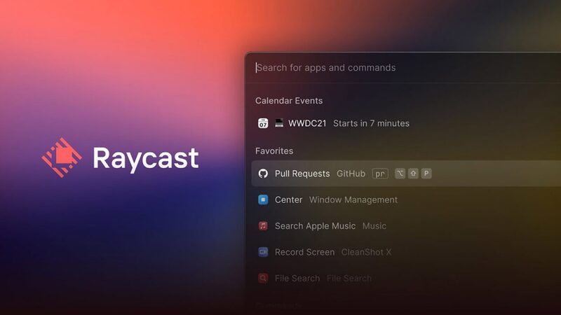 Mô tả cách Raycast hoạt động trên thanh tìm kiếm macOS