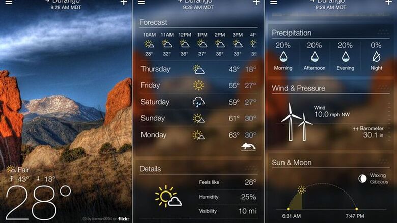  Giao diện đẹp, thông tin dễ xem — Ảnh giao diện và biểu đồ dự báo.