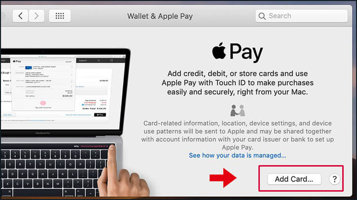 Bật nút gạt sang màu xanh để có thể thanh toán Apple Pay trên máy tính