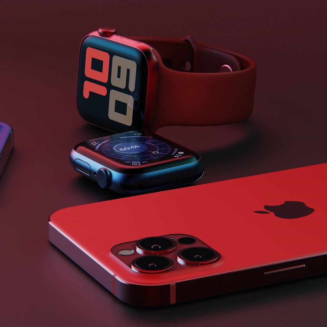 apple watch series 6 44mm bản nhôm và iphone pro mã