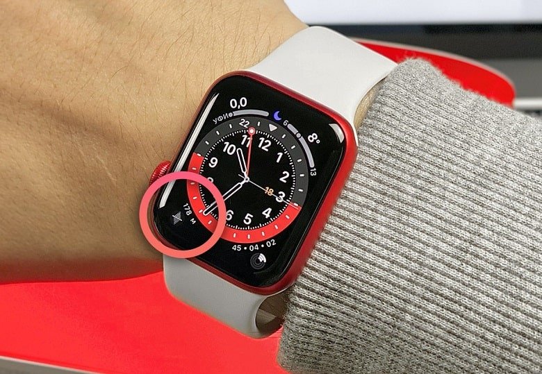 Cao độ kế Apple Watch Series 6 eSIM bản thép 44mm