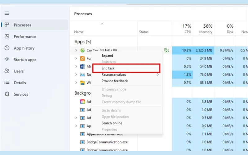 Bạn có thể dùng phím tắt 4