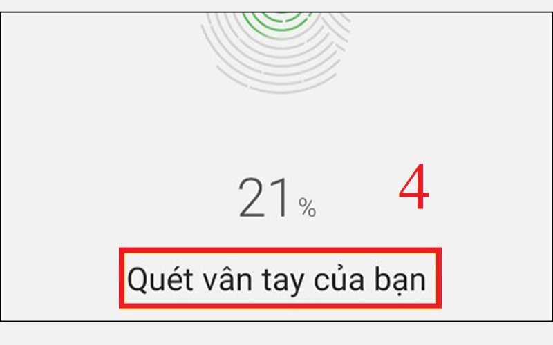 Tiến hành quét vân tay của bạn 9