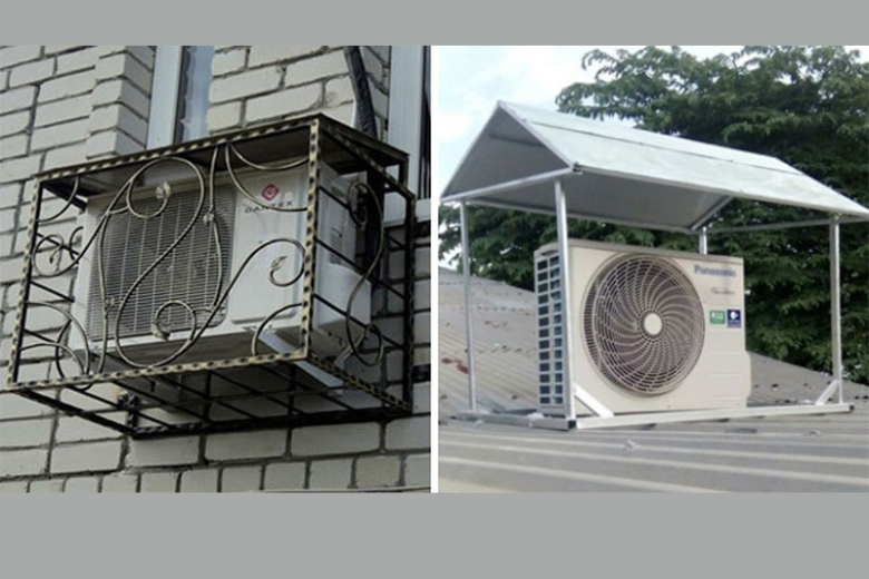 Không nên che kín cục nóng máy lạnh 5