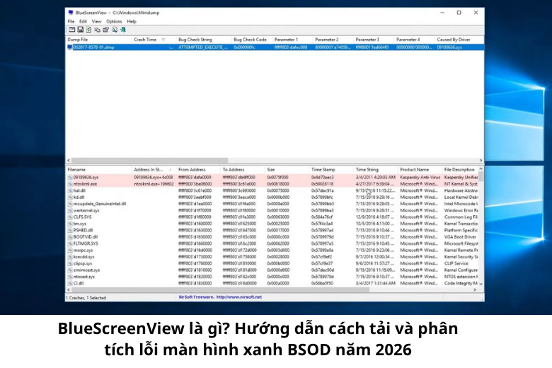 BlueScreenView vô cùng tiện lợi 1