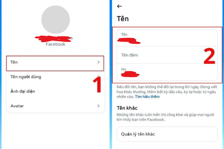 Có thể đổi tên và họ 7