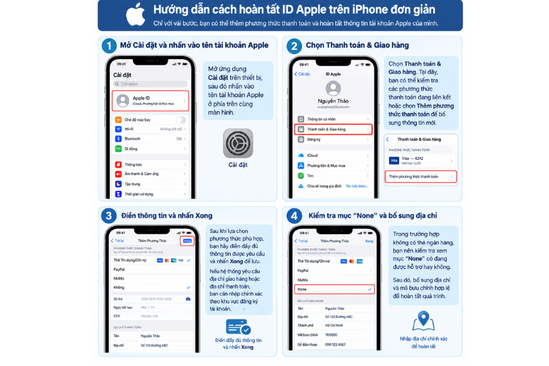 Hướng dẫn cách hoàn tất ID Apple nhanh chóng nhất hiện nay 10