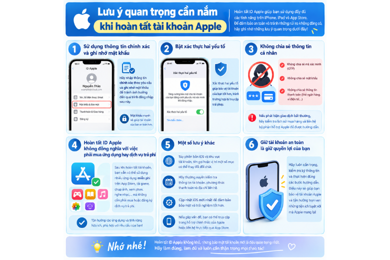 Những lưu ý quan trọng 12