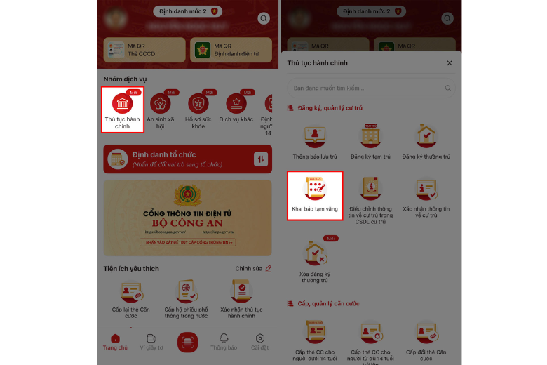 Khai báo tạm vắng không mất phí 10
