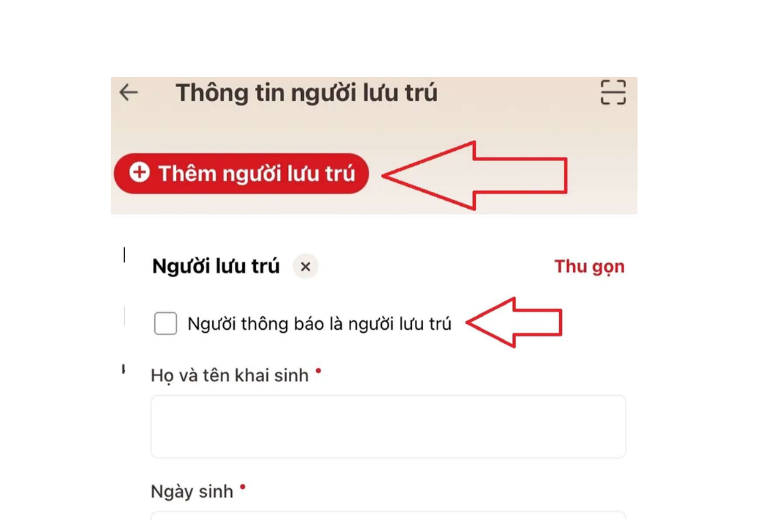 Có thể khai báo tạm vắng cho người khác 10