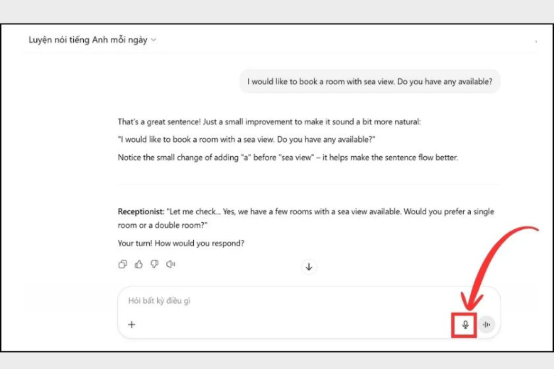 Chuyển sang giọng nói thành văn bản (voice-to-text) 