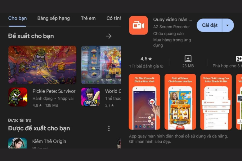 Cách sử dụng ứng dụng thứ 3 để quay 3