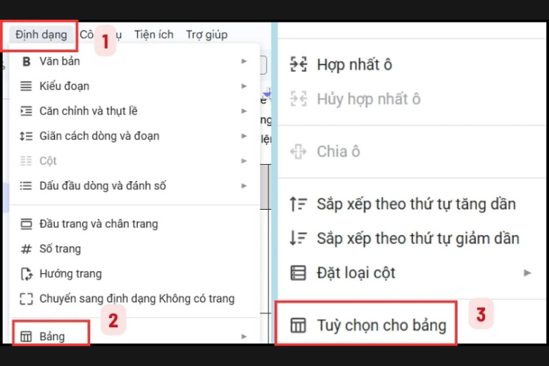 Tiến hành căn giữa ô 3
