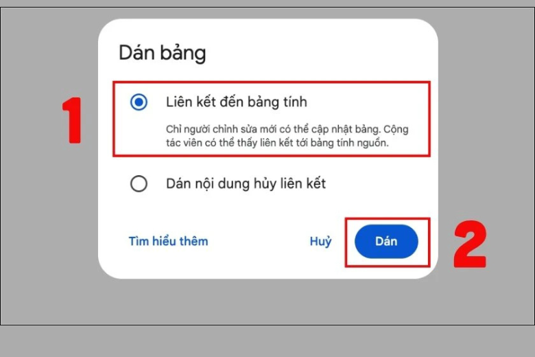 Tiến hành dán liên kết 4