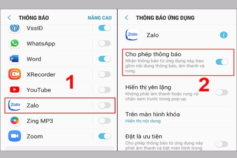 Tiến hành tắt thông báo 7