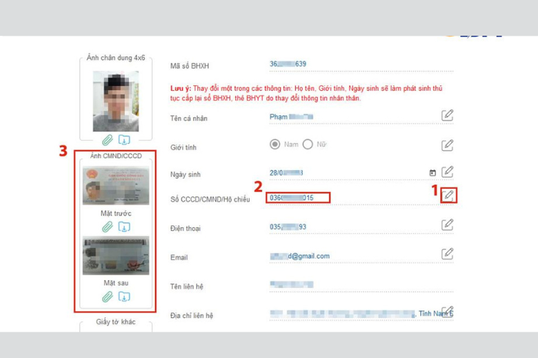 Tiến hành kiểm tra thông tin và thay đổi 9