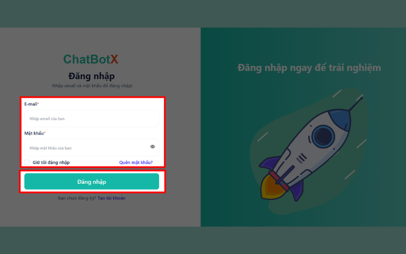 Nhập tài khoản  5