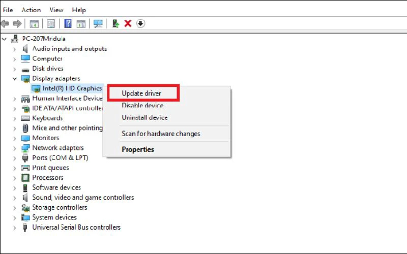 Lỗi Driver thường xuyên xảy ra 4