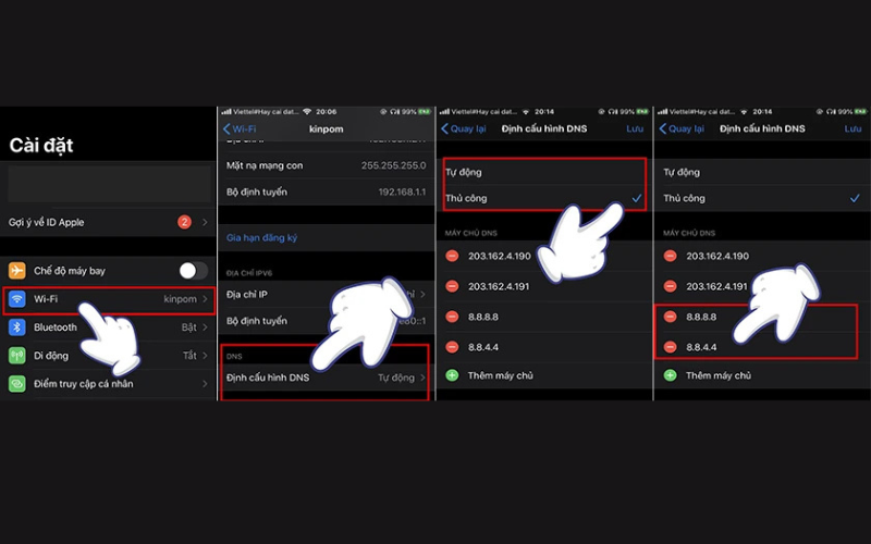 Vào mục cài đặt 9
