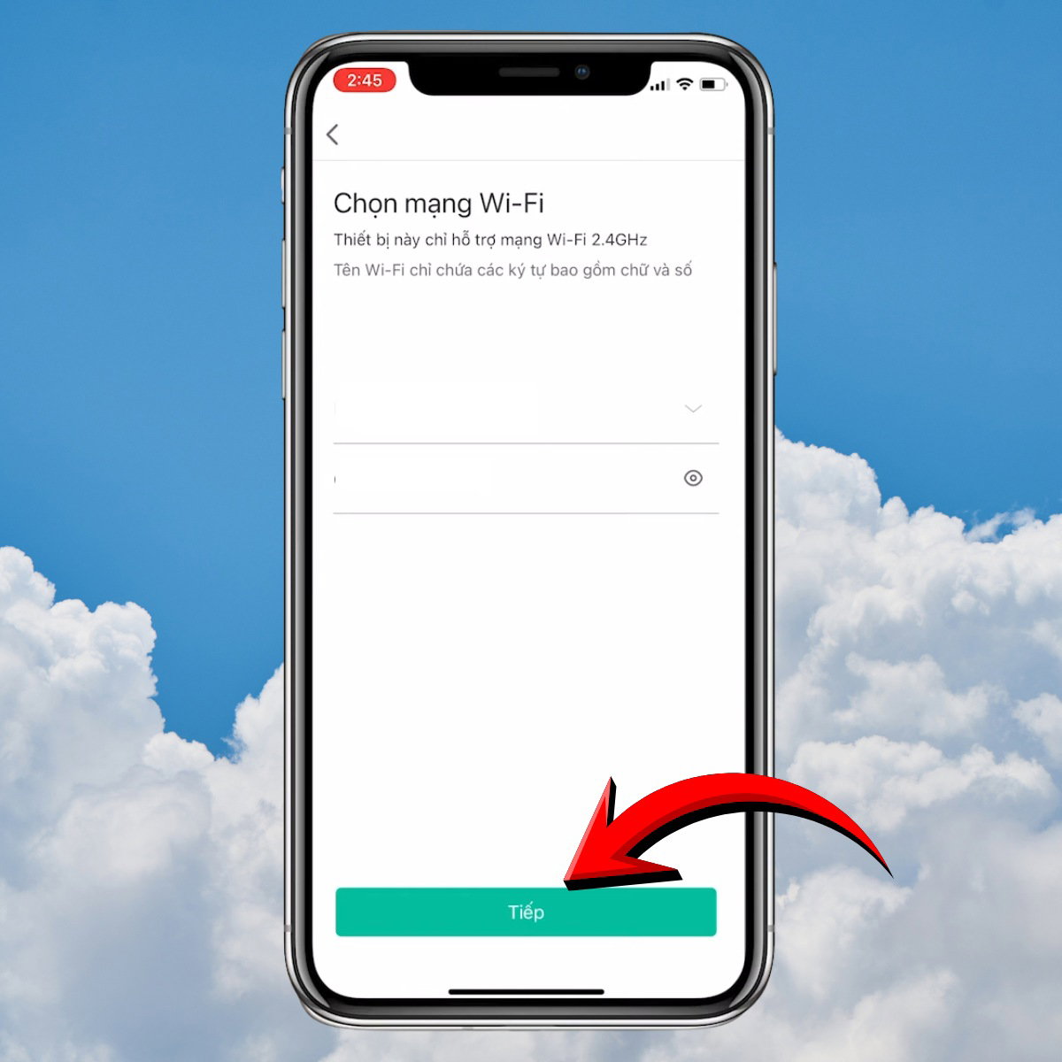 Nhập mật khẩu WiFi