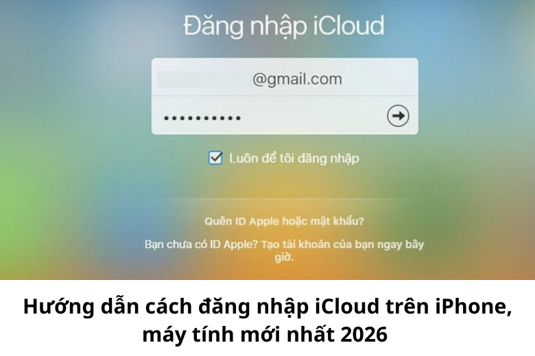 Đăng nhập iCloud vô cùng đơn giản 1