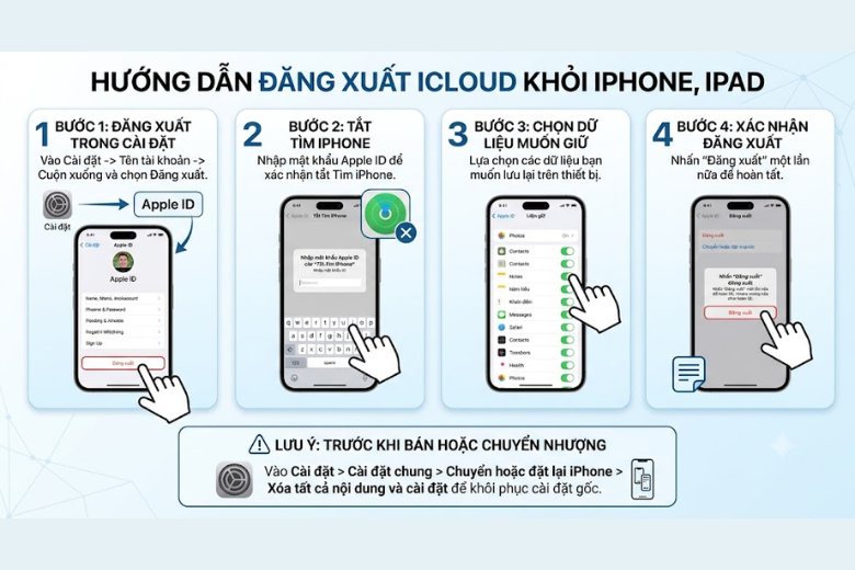 Đăng xuất iCloud nhanh chóng 5