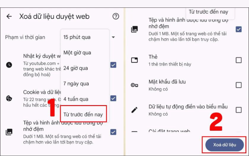 Tiến hành xóa dữ liệu 6