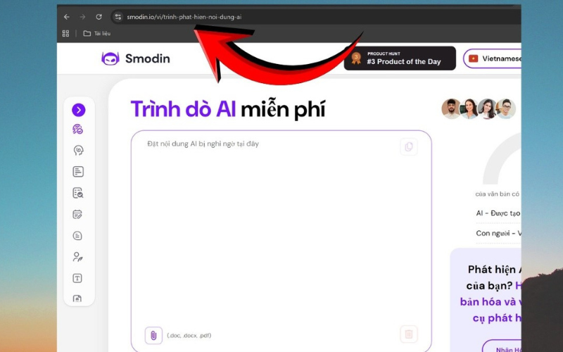 Vào đúng trang web smodin.io 4