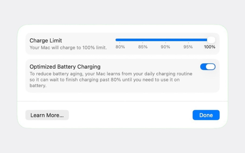 Tính năng giới hạn sạc 2