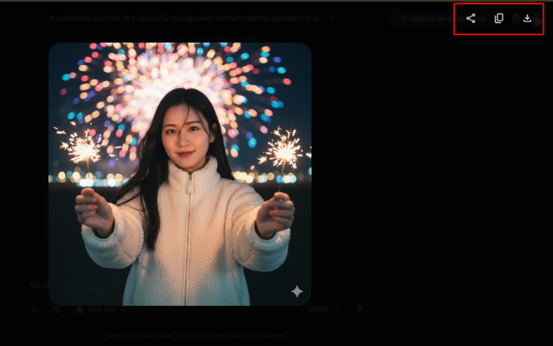 Sau khi tạo ảnh thành công hãy tải xuống 9