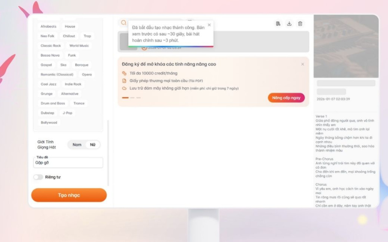 Nâng cấp lên gói Pro để sử dụng nhiều tính năng hơn 7