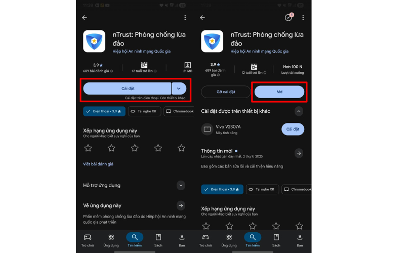 Cài đặt ứng dụng 3