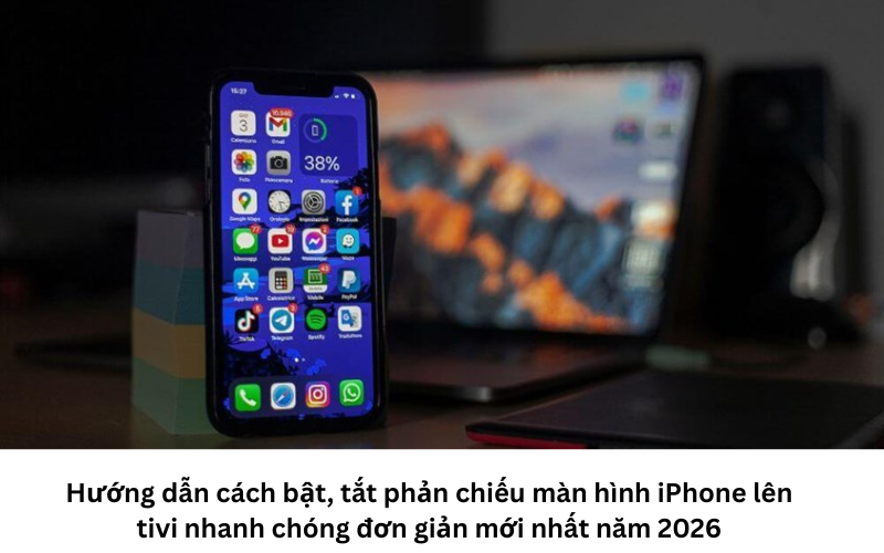Bật, tắt phản chiếu màn hình iPhone lên tivi nhanh chóng đơn giản 1