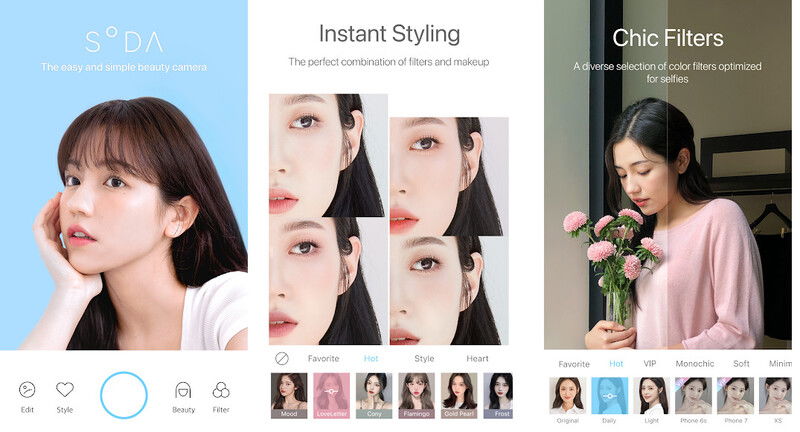 Tấm selfie với làn da mịn màng, ánh sáng mềm mại đặc trưng từ app SODA