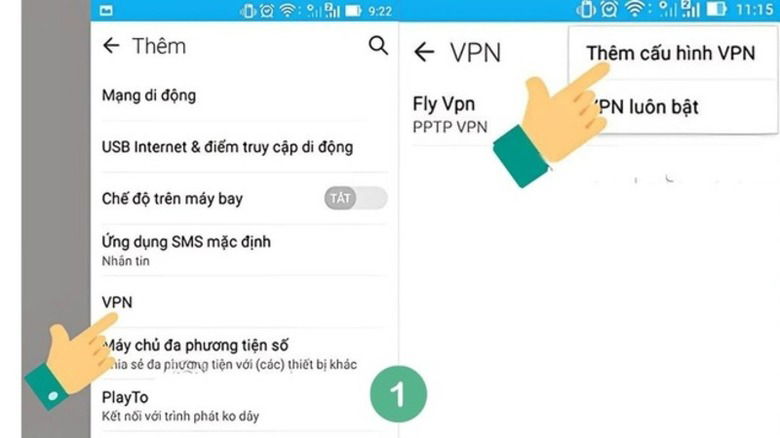 Tắt VPN trực tiếp trong phần cài đặt Samsung