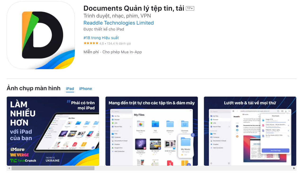 Ứng dụng Documents trên Appstore