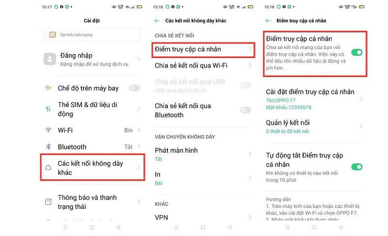 Thao tác chia sẻ dữ liệu trên thiết bị Android