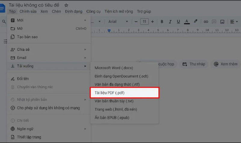Tập tin PDF của bạn sẽ được tải về và có thể mở ngay lập tức