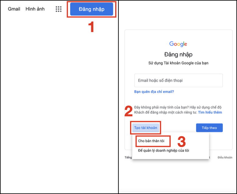 Trang quản lý Tài khoản Google mới nhất