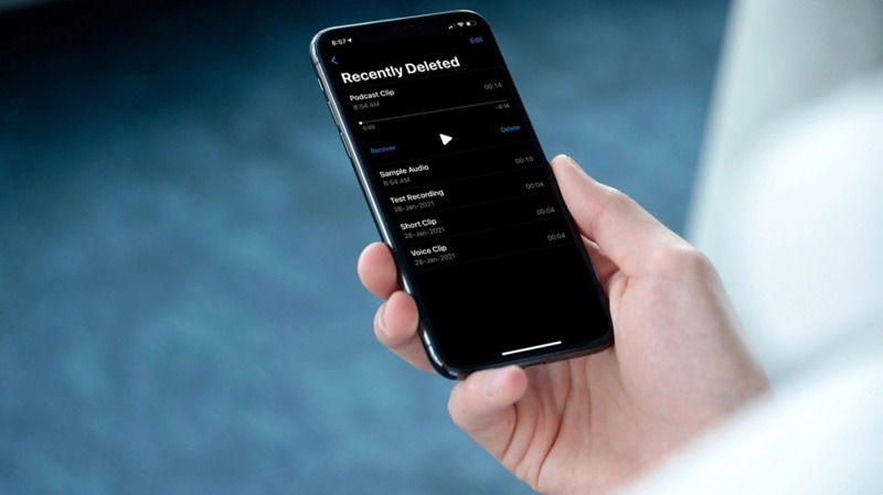 Vị trí lưu file ghi âm trong ứng dụng Tệp và Voice Memos trên iPhone