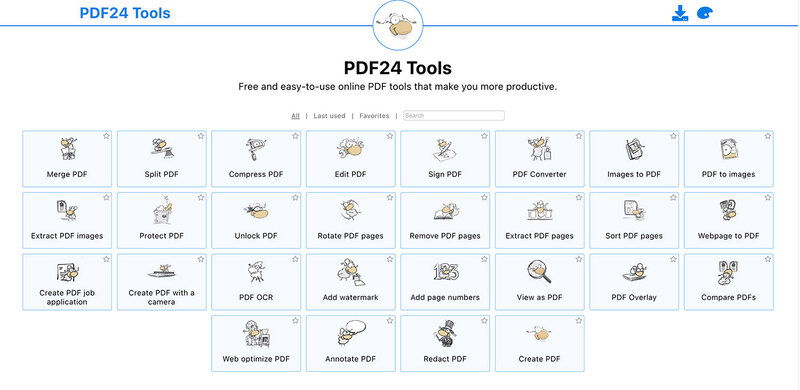 Giảm dung lượng file PDF miễn phí với PDF24 Tools